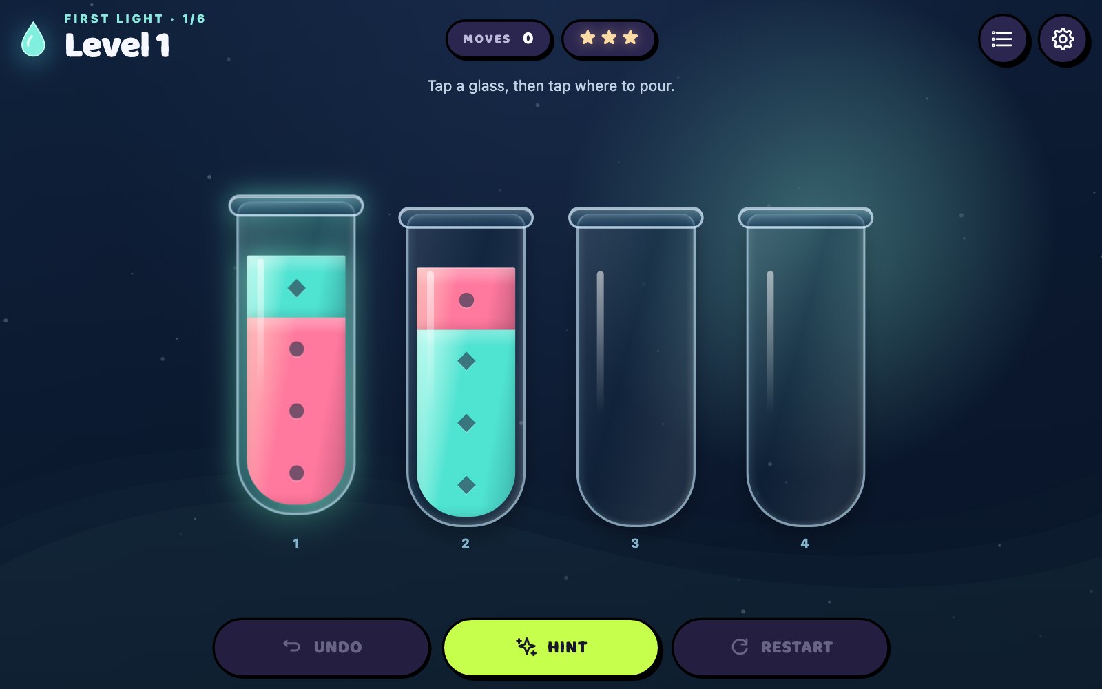 Glowdrop Lab — Screenshot 1