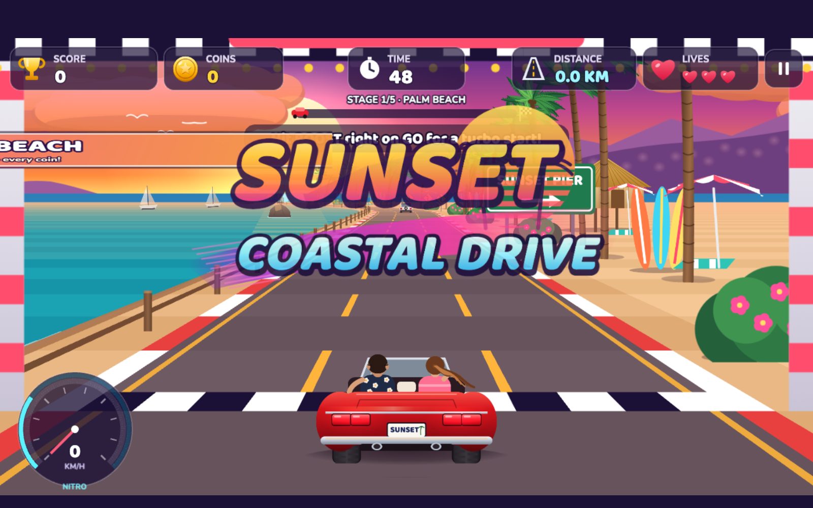 Sunset Coastal Drive — Screenshot 1